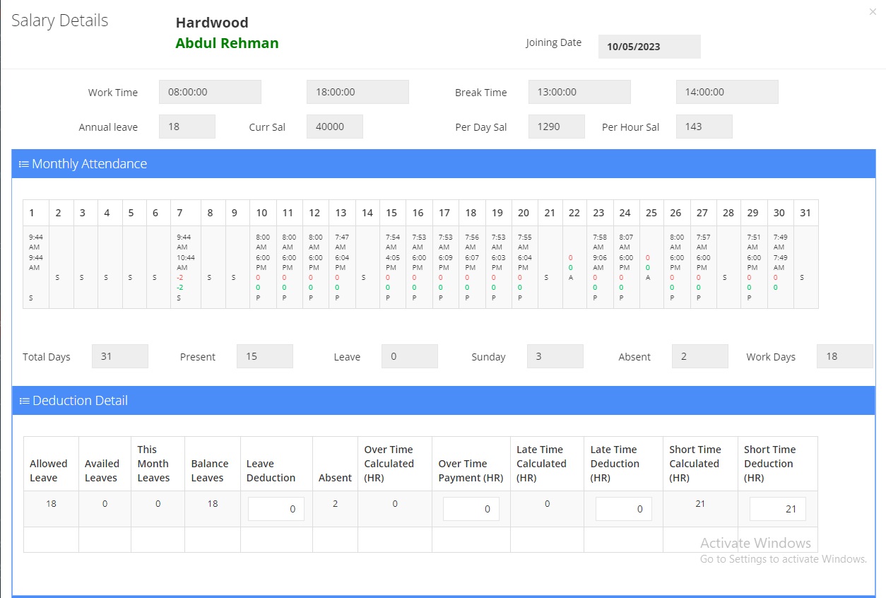 ERP Account Dashboard